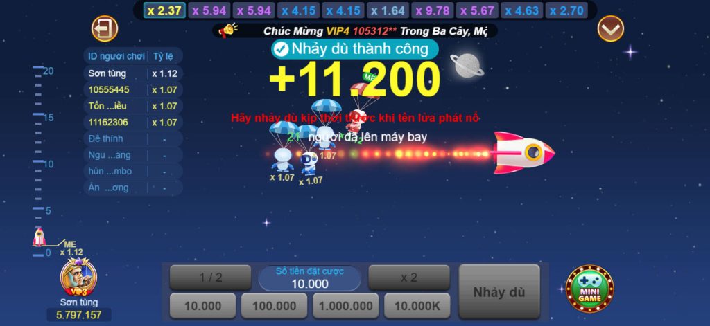 Rocket Rush Tại V99Game: Khám Phá Quy Tắc Chơi Thú Vị! - v99club