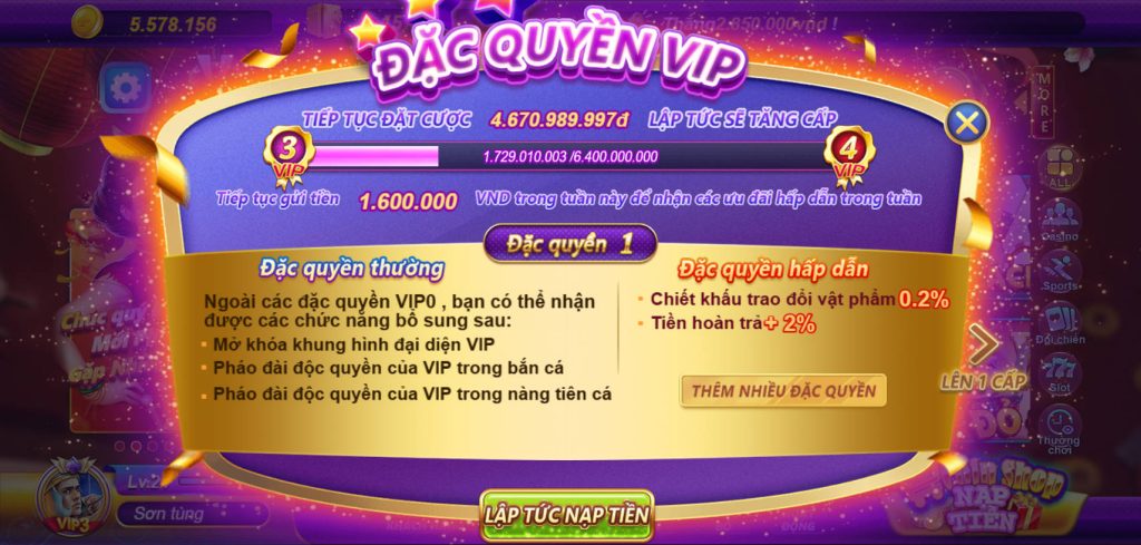 Đặc Quyền VIP Tại V99Game: Khám Phá 7 Cấp Độ Đặc Biệt! - v99club